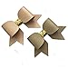 Yazon Baby Hair Clips 3.3 Inch Faux Leather Hair Bows Baby Girls Pigtail Bows 13pcs