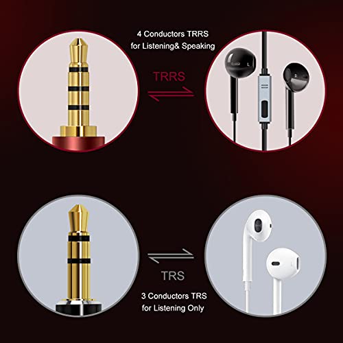 SOUNDFAM 90 Degree AUX Audio Cable [New Wine Red 3.3ft/1m] Right Angle TRRS 3.5mm Headphone Cable Support Mic Function 4-Pole Male to Male Stereo Auxiliary Cord for Phone, Headphones, Car, Speaker