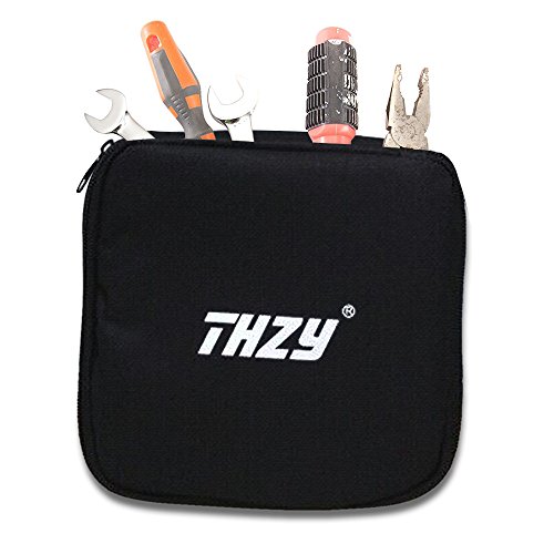 Black Polyester Square Handbag Zippered Tool Bag Inspection Camera Endoscope for THZY Depstech USB, Wireless Endoscope, Also for Goodan, Shekar, Pancellent, Fantronics, Sokos, Voltage Converter. - Thumbnail 2