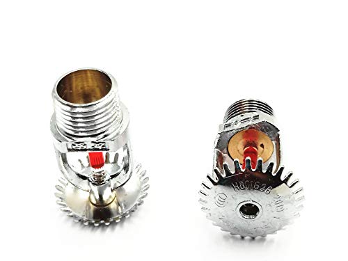 BLS upper Fire Sprinkler 2pcs 68 Centigrade 155.4 Fahrenheit 1/2" PT Thread Silver Tone Fire Sprinkler Head