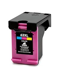 ikong Remanufactured ink cartridge replacement for HP 63 X L con visualización Nivel de tinta, 2 pack (1 Negro & 1 Tri color) funciona con HP Envy 4520 4516 4655, HP Officejet 4650 3830, HP Deskjet 2130 3634 3633 1112