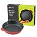 Zelancio Enamel Cast Iron Skillet 10 inch Oven Safe Smooth Surface Fry Pan. Perfect for Steak, Fajitas, Eggs, and So Much More! (Cayenne Red)