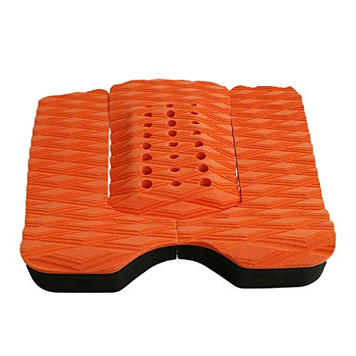 Baosity 3Pcs/Set Non Slip Surfboard Traction Tail Pads Boat Deck Grips for Surfing Skimboarding Surf Surfing Accessories - Orange, as described