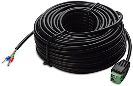 SyncArrow PRO-Grade Fire-Rated Premade 8M RS485 Cable 22AWG OSD PTZ Control Extension Cord Wires (RS8M, 25 feet, Black)