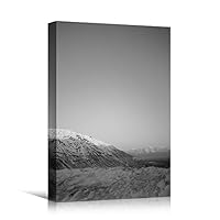 Canvas Wall Art Expressive Landscape Chic Dramatic Duotone Hallway Landscape Mountain Photography - 12x18 inches