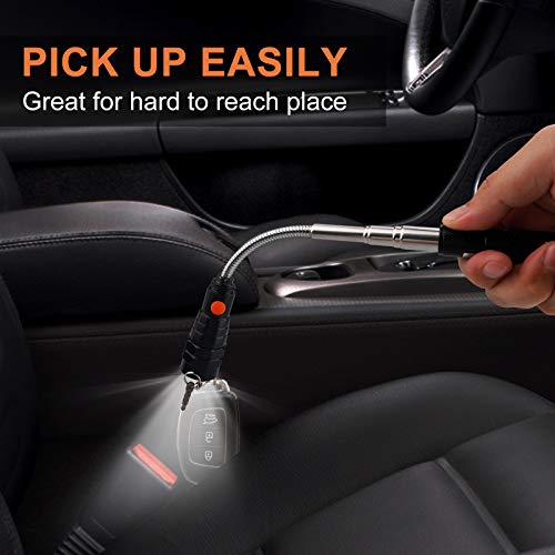 Weaarco Magnetic Pickup Tool with LED Bulb, Telescoping Pickup Gadget Tool, Gifts for Dad, Boyfriend, Husband, Handymen