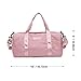Ativafit Women Gym Bag with Shoes Compartment Sports Swim Travel Overnight Duffels Pink