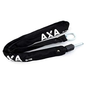 AXA Uniseks 2231022400 kettingslot voor volwassenen, zwart, één maat