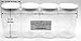 J&S - Plastic Mason Jars with Lids - 32 Oz Plastic Containers with Lids - 4 Pack - Clear BPA Free PET Quart Jars with White Sealing Caps - Bulk Storage Screw Container with Lid - Large Plastic Jars