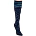 Sockwell Women's Floral Pindot Socks, Small/Medium, Navy