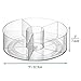 mDesign Plastic Spinning Kitchen Lazy Susan Round Turntable Storage - Rotating Organizer for Tea Holder - 5 Compartments, For Beverage Bags, Sweeter, Individual Packet - Clear