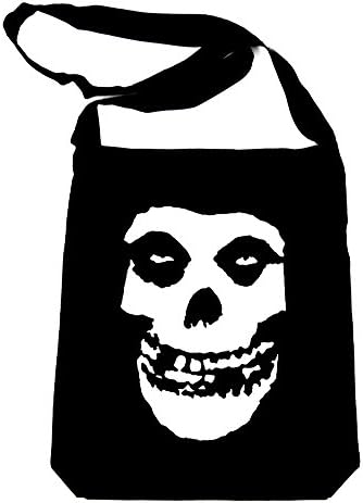 Deathrock Punk Rock Misfits Skull Sling Bag Tote Alternative Clothing Book Bag