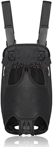 SNUFFLES Dog Backpack Carrier for Small Dogs - Front Pack Legs Out Pet Carrier for Puppy Cat Hiking Travel Outdoor - XL, Black