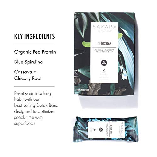 Protein Bar with Blue Spirulina, Vanilla, and Cashews, Vegan Detox Bar