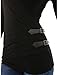 PattyBoutik Women's V Neck Embellish Buckle Wrap Blouse