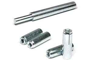 ALBANYCOUNTYFASTENERS Concrete & Stone Drop in Female Expansion Anchors with Setting Tool Zinc Plated Steel 3/8"-16 x 1-9/16" Qty 50