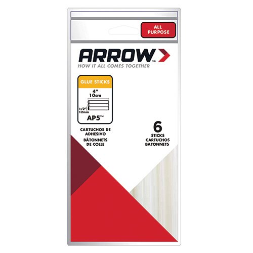 Arrow Fastener AP5 All Purpose 1/2-Inch Glue Sticks, 6-Pack