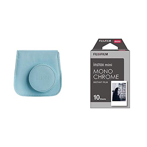 Instax Mini 90 Étui en cuir PU avec sangle & Fujifilm 70100137913 Instax Mini Développement instantané Monochrome