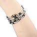 BRIGHT MOON Wrap Lava Bracelet Women Bangle - Fashion Handmade Jewelry with Skeleton for Women Multilayer Attractive Bracelet