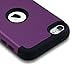 ULAK iPod Touch 7th Generation Case, iPod Touch 6 Case, Heavy Duty Shockproof High Impact Protective Case with Dual Layer Soft Silicone + Hard PC for Apple iPod Touch 7/6/5, Purple