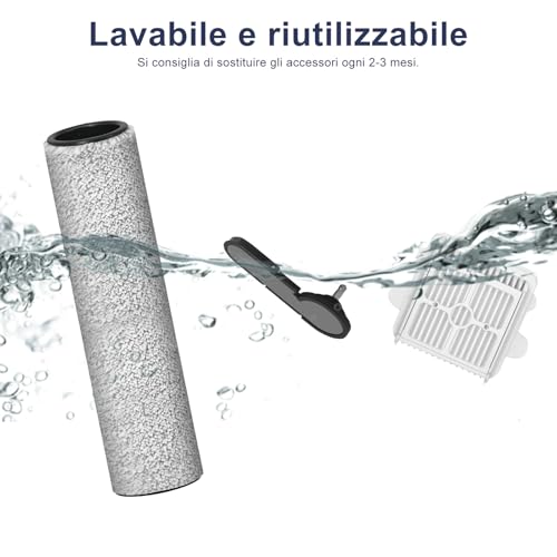 Roll Brush and Filter Accessories for Roborock F25 GT, F25, F25 ACE, F25 RT, F25 LT, F25 ALT, F25 XT, F25 ACE Combo, F25 Combo Nass Vacuum Cleaner, F25 Brush Roll Pieces and Filter 3 Pieces