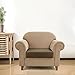 SUBRTEX Couch Slipcover RV Seater Slip Loveseat Stretch Durable Sofa Cushion Cover Spandex Elastic Furniture Protector for Settee Seat for Replacement in Livingroom, Small, Coffee