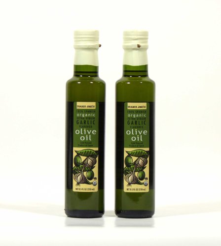 100% Spanish Organic Extra Virgin Garlic Flavored Olive Oil - 2 Pack
