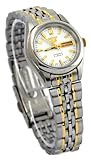 Seiko 5 Automatic Dress Watch White Dial Stainless Steel Two Tone