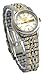 Seiko 5 Automatic Dress Watch White Dial Stainless Steel Two Tone