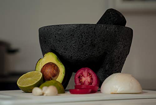 TLP Molcajete authentic Handmade Mexican Mortar and Pestle 8.5
