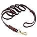 Beirui Leather Dog Leash - Training & Walking Braided Dog Leash - 4 ft by 1/2 in (120cm 1.2cm) - Latigo Leather Brown
