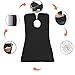 Karibbe Premium Beard Apron Cape + Free Shaper Template Comb & BeardStyles Ebook Included - Professional Salon Grade Black Hair Trimmings Cleaner for Men - Makes Grooming Disposal Easy / Black