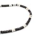 5mm Dark Brown Coco Bead Hawaiian Surfer Necklace with White Puka Shell & Coco Bead Accents, Barrel Lock