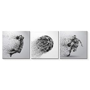 wall26 3 Panel Canvas Wall Art Play Basketball...