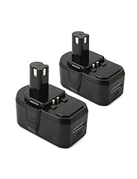 Creabest - Batería de repuesto para Ryobi One+ Plus P100 P101 P104 P105 P110 P107 P108 Ni-MH (2 unidades, 18 V, 3500 mAh)