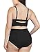 LUYEESS Women's Plus Size High Waisted Ruched Bikini Sets Two Piece Strappy Cutout Solid Swimsuit Swimwear Bathing Suit Black, Size 1X (US 14-16)