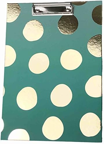 Teal Clipboard Padfolio Dottie Collection with Gold Foil Polka-Dots