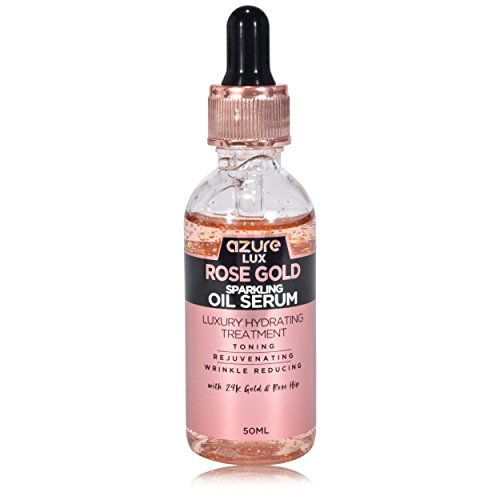 Rosehip Oil and 24K Gold Anti Wrinkle Sparkling Oil Serum â€“ Wrinkle, Fine Line & Acne Scar Reducing | Hydrates and Moisturizes Skin | Tones and Rejuvenates â€“ 50ml