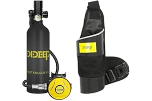 SPPRVINE Scuba Diving Tank Equipment,1L Mini Scuba Cylinder with 15-20 Minutes Scuba Tank Portable Diving Gear for Underwater Diving Breathe Training Upgraded(Multiple Colors)
