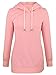 VESSOS Women's Long Sleeve Round Neck Hoodie Pullover Kangaroo Pocket Sweatshirt