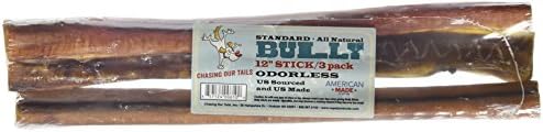 Standard Odorless 12-inch Bully Stick 3 Pack for Dogs
