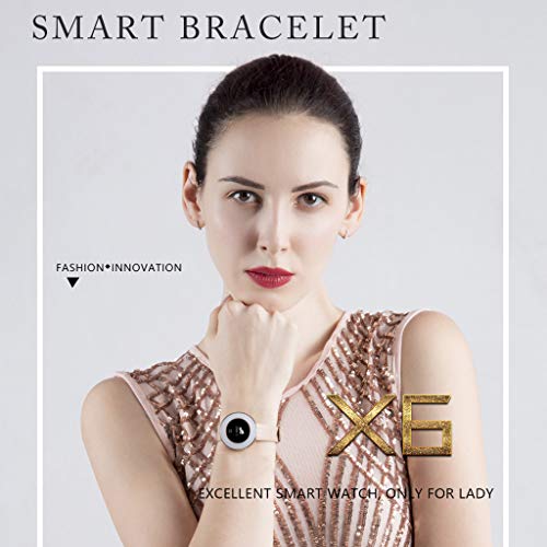 ❤️MChoice❤️X6 Blood Pressure/Blood Oxygen/Heart Rate Monitor Girls Waterproof Smart Bracelet Watch (Rose Gold) - Thumbnail 3