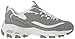 Skechers Sport Women's D'Lites Memory Foam Lace-up Sneaker,Biggest Fan Grey/White,8.5 M US