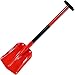 CARTMAN 32.5 Inch Folding Emergency Snow Shovel 3 Piece Aluminum Lightweight Portable Sport Utility Shovel for Car Trunk Camping Garden Beach, Red
