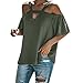 Forthery Women Cold Shoulder Tunic Tops Summer T Shirts Blouse Clearance Sale