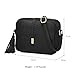 Small Crossbody Bags for Women Ladies Faux Leather Mini Shoulder Bag with Tassel Purse Black