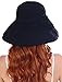 AshopZ Women's Cotton Foldable Summer Sun Hat w/Bow,Black