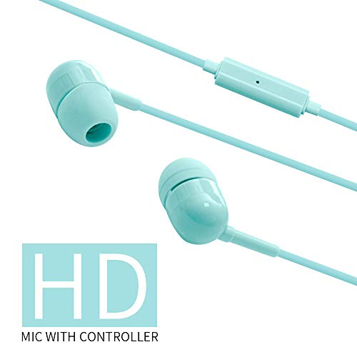 MINISO Colorful Music Earphone in-Ear Headphones with Microphone, Comfortable Earbuds Cute Earphones for Mobile Smartpho