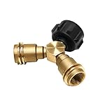 MYSWEETY Propane Y-Splitter Tee Adapter Connector 100% Solid Brass with 1-Male QCC and 2-Female QCC for Propane Appliance, BBQ Grill, Heater