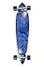 SCSK8 Natural Blank & Stained Complete Longboard Pintail Skateboard (Blue, 40